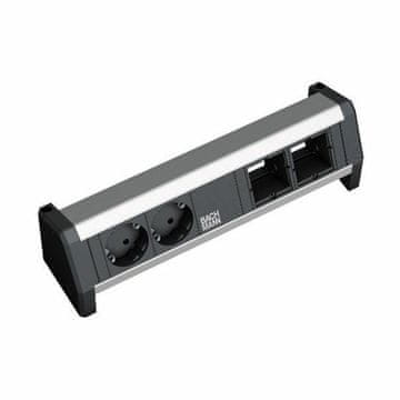 Bachmann DESK 1 stolna produžna utičnica 2x220V, 2x prazna 902.011