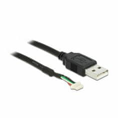Delock USB 2.0 kabel TipA - 5-pinski 1,5 m bakreni/prozirni 95986