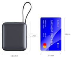 SWISSTEN POWER BANK 10000 mAh S INTEGRIRANIM USB-C I LIGHTNING KABLOVIMA SPACE SILVER 22013939