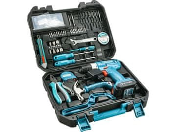 Total Akumulatorska bušilica/odvijač THKTHP11282 Akumulatorska bušilica/odvijač 12V Li-ion s alatima, set od 128 dijelova