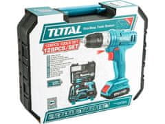 Total Akumulatorska bušilica/odvijač THKTHP11282 Akumulatorska bušilica/odvijač 12V Li-ion s alatima, set od 128 dijelova