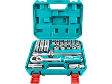 Total Utičnica THT121201 Nasadni ključ, set od 20, 1,2", industrijski, CR-V (50BV30), toplinski kaljen