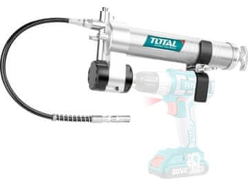 Total Dodatni pištolj za mast TGULI2001, industrijski, volumen 400 ml, preporučeni radni tlak 4.000 psi, maksimalni tlak 8.000 psi,, aluminij