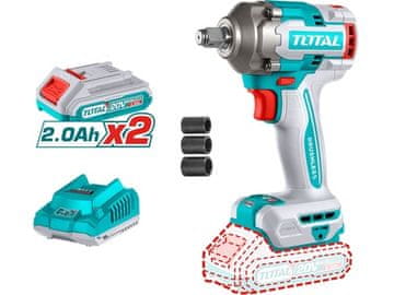 Total Akumulatorski udarni ključ TIWLI2040 1/2 bezčetkice, 400 Nm, 20 V Li-ion (2x), industrijski
