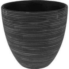 ProGarden Lonac za cvijeće KO-066900350 Keramičke posude za cvijeće, set od 3 komada, crne