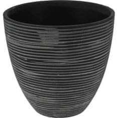 ProGarden Lonac za cvijeće KO-066900350 Keramičke posude za cvijeće, set od 3 komada, crne