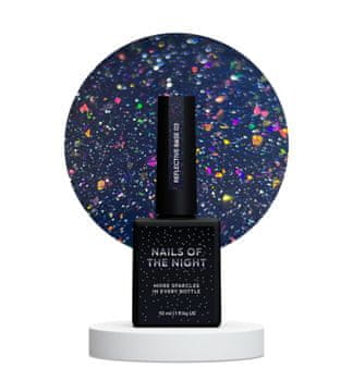 NAILSOFTHENIGHT Reflektirajuća baza 03 - hibridna baza s "bljeskavim" efektom s ljubičasto-ružičastim šljokicama, 10 ml