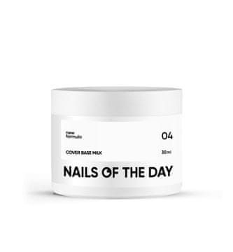NAILSOFTHEDAY Cover base NEW Milk 04 - poluprozirna mliječna baza sa srebrnim šljokicama, 30 ml
