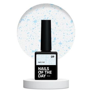TO NAILSOFTHEDAY Top za zabavu 09 - prozirni top s holografskim pahuljicama, bez ljepljivog sloja, 10 ml