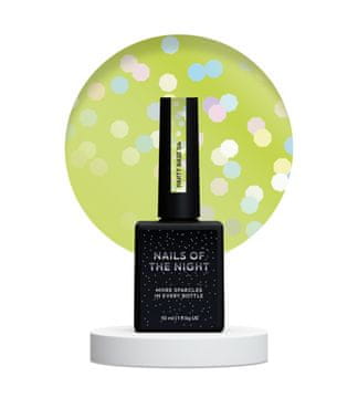 NAILSOFTHENIGHT Party baza 04 - neonska limun baza s holografskim šesterokutima, 10 ml