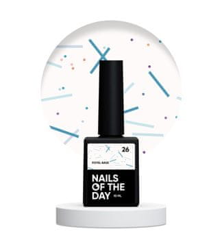 NAILSOFTHEDAY Potal baza 26 - vanilija-mliječna baza s neonskim šljokicama, 10 ml