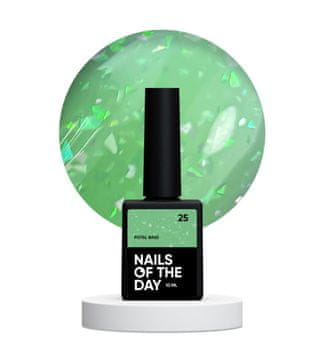 NAILSOFTHEDAY Potal baza 25 - svijetlozelena baza s holografskim pahuljicama, 10 ml
