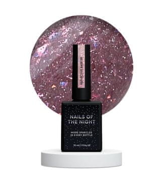 NAILSOFTHENIGHT Reflective base 09 - hibridna baza s "bljeskavim" efektom i pahuljicama breskve, 10 ml