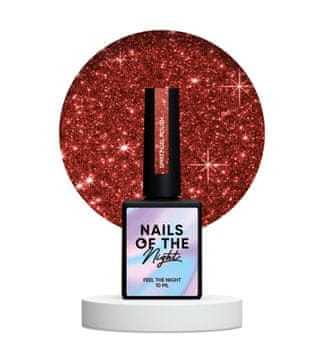 NAILSOFTHENIGHT Spritz - jarko crveni hibridni lak za nokte s reflektirajućim česticama, 10 ml