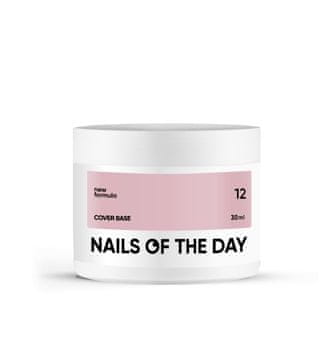 NAILSOFTHEDAY Cover base NEW 12 - prigušena bež-ružičasta hibridna baza, 30 ml