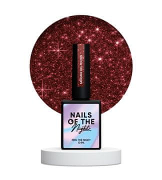 NAILSOFTHENIGHT Sangria - crveni hibridni lak za nokte s reflektirajućim česticama, 10 ml
