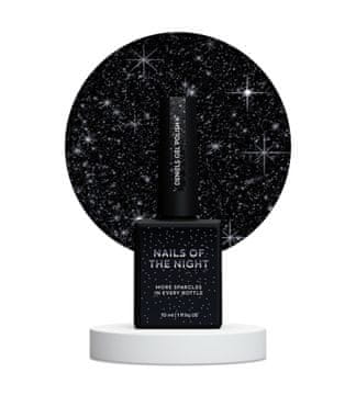 NAILSOFTHENIGHT Deniels - pigmentirani crni hibridni lak za nokte sa srebrnim reflektirajućim česticama, 10 ml