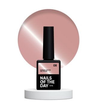 NAILSOFTHEDAY Korejski mačji pogled 08 - hibridni lak za nokte toplo bež boje s efektom "mačjeg oka", 10 ml