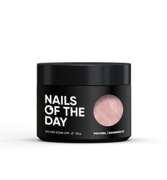 GE NAILSOFTHEDAY shimmer 07 - ružičasti nude akrilni gel s česticama, 30 g
