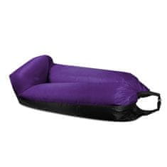 Aga Napuhujuća vreća LAZY BAG 230x70 cm Crna/Ljubičasta