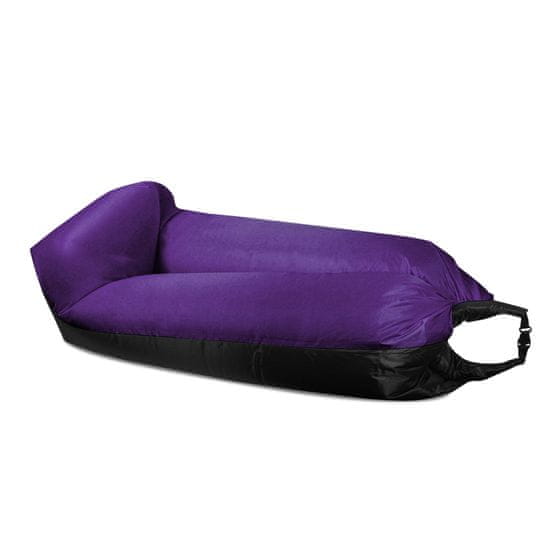 Aga Napuhujuća vreća LAZY BAG 230x70 cm Crna/Ljubičasta