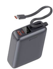 SWISSTEN Power bank POWER BANK 20000 mAh 45W S INTEGRIRANIM USB-C KABELOM SPACE SILVER 22013976