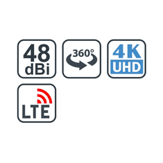 Evolveo vanjska TV antena JADE 1, DVB-T/T2, FM, DAB+, 48 dBi, 360° prijem, LTE/4G/5G filter