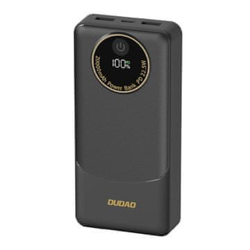 DUDAO K12Pro Power Bank 20000mAh USB / USB-C 22.5W, crno