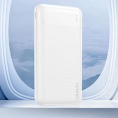 DUDAO K18-1W Power Bank 10000mAh USB / USB-C / Micro USB 10W, bijela