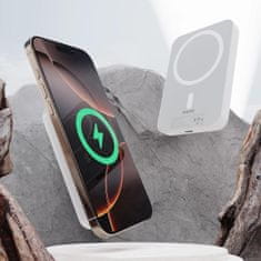 DUDAO K26S MagSafe Power Bank 5000mAh USB / USB-C 20W, bijela