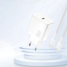 DUDAO A27 GaN punjač USB-C 25W, bijela