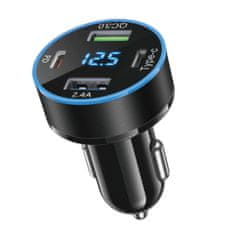 MG Four Port auto punjač 2x USB-C / 2x USB 50W, crno