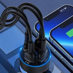 MG Four Port auto punjač 2x USB-C / 2x USB 50W, crno