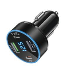 MG Four Port auto punjač 2x USB-C / 2x USB 50W, crno