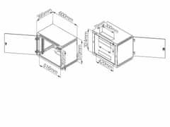Triton zidni ormar 6U 370 600x400 crni sastavljen