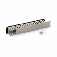 Triton 2U organizator za rack s poklopcem, jednostrani, crno/sivi