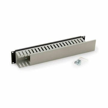 Triton 2U organizator za rack s poklopcem, jednostrani, crno/sivi