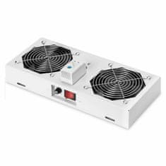 Digitus rashladna jedinica 2x ventilator s termostatom siva DN-19 FAN-2-WM-T
