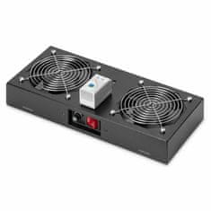 Digitus rashladna jedinica 2x ventilator s termostatom crna DN-19 FAN-2-WM-T-SW