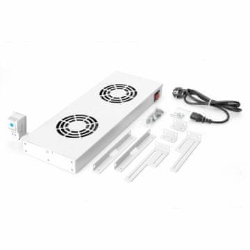 Digitus rashladna jedinica 2x ventilator s termo. strop/stalak siva DN-19 FAN-2-HO