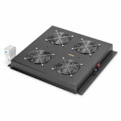 Digitus rashladna jedinica 4x ventilator s termostatom crna DN-19 FAN-4-BN