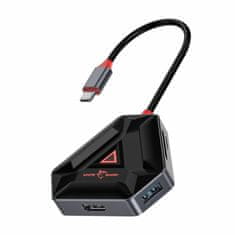 White Shark hub USB 3.1 TypeC 3xA + HDMI HEXAGON