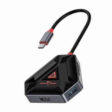White Shark hub USB 3.1 TypeC 3xA + HDMI HEXAGON