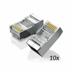 Ugreen RJ45 konektor CAT.6 FTP tvrdi kabelski paket/10 NW111