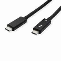 Roline Thunderbolt 4 kabel 2m 40 Gigabajta 100W 8K 60Hz crni