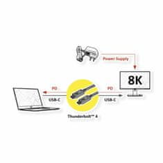 Roline Thunderbolt 4 kabel 2m 40 Gigabajta 100W 8K 60Hz crni