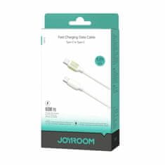 Joyroom USB kabel C-C 2m 60W bež silikonski luminiscentni S-A53