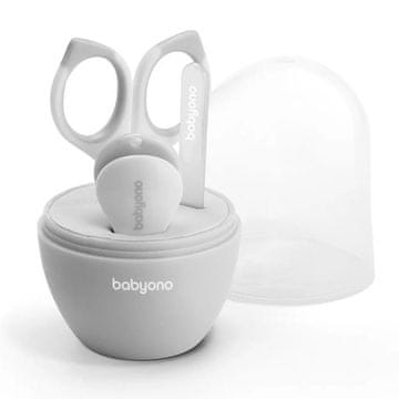 BabyOno Komplet za njegu noktiju za djecu, siva boja, Babyono