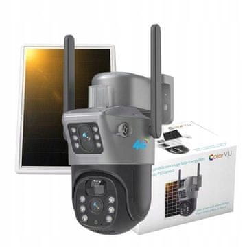 Kamera obrtna vanjska solarna gsm 4G lte sim 2 objektiva VISION 8MP 4K
