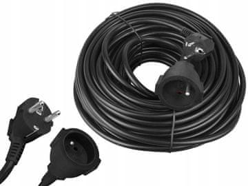 Vrtni električni produžni kabel 50M IP44 debljine 3x1,5 ZA lampice za božićno drvce